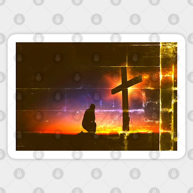 Cross - Christian Sticker by ChristianShirtsStudios